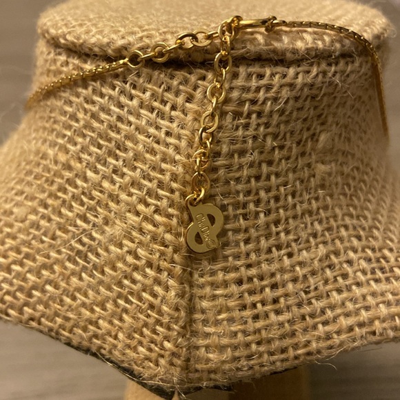 Vintage Dior Gold Tone Rhinestone Pearl Drop Necklace - Picture 9 of 11